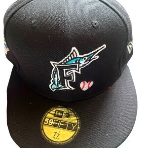Black New Era 59FIFTY Cap with Marlin Logo